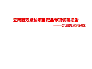 西双版纳万达项目调研报告.ppt