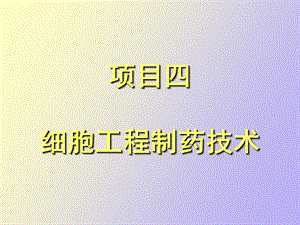 项目四章动物细胞制药.ppt