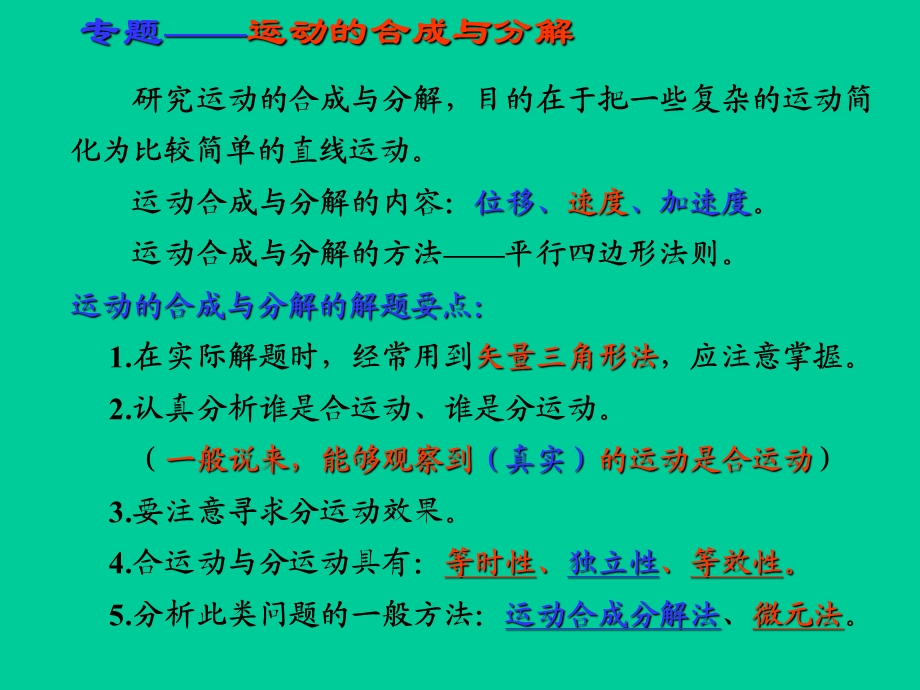 运动的合成与分解(精讲版).ppt_第1页