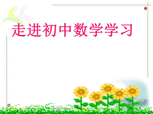 走进初中数学学习.ppt