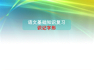 语文基础知识复习识记字形.ppt