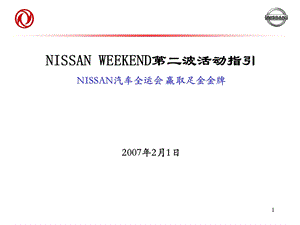 2004NISSAN汽车全运会赢取足金金牌第二波活动指引.ppt