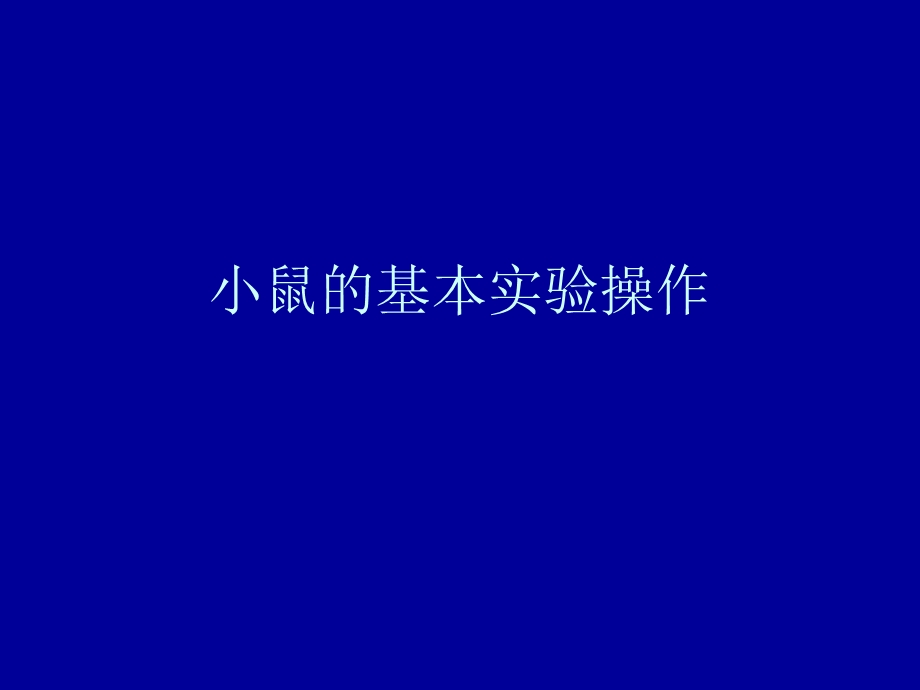 鼠的基本实验操.ppt_第1页