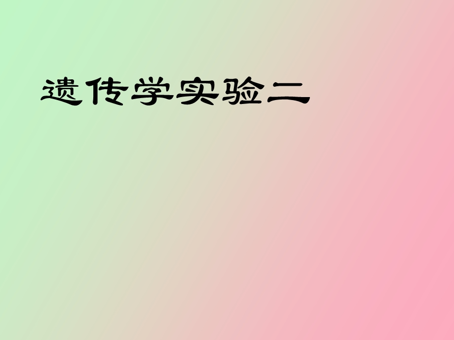 遗传学实验果蝇唾腺染色体.ppt_第1页