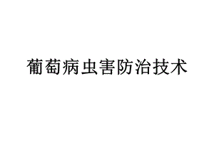 葡萄病虫害防治技术.ppt