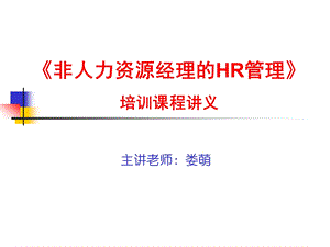 非人力资源经理的HR管理.ppt