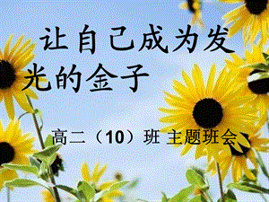 高二主题班会《让自己成为金子》.ppt