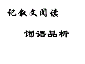 中考语文记叙文阅读词语品析.ppt