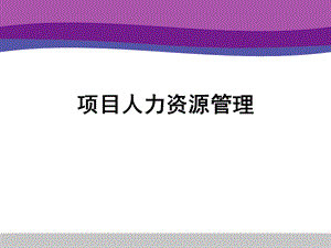 项目管理第9章项目人力资源管理.ppt