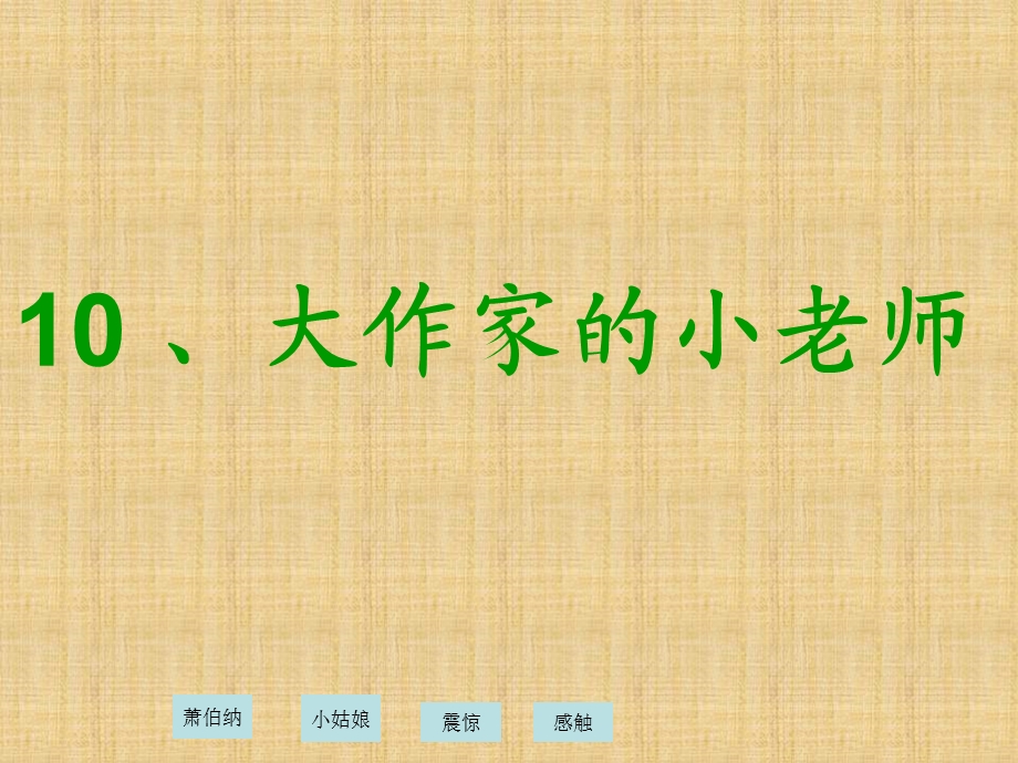 《大作家的小老师》[苏教版.ppt_第1页