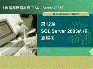 《数据库原理与应用》12.报表服务.ppt