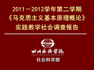 《马克思主义基本原理概论》实践教学社会调查报告.ppt