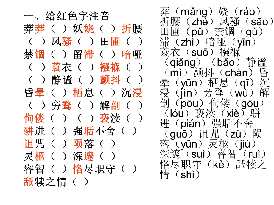 九上语文期末复习.ppt_第1页