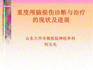 重度颅脑损伤诊断与治疗.ppt