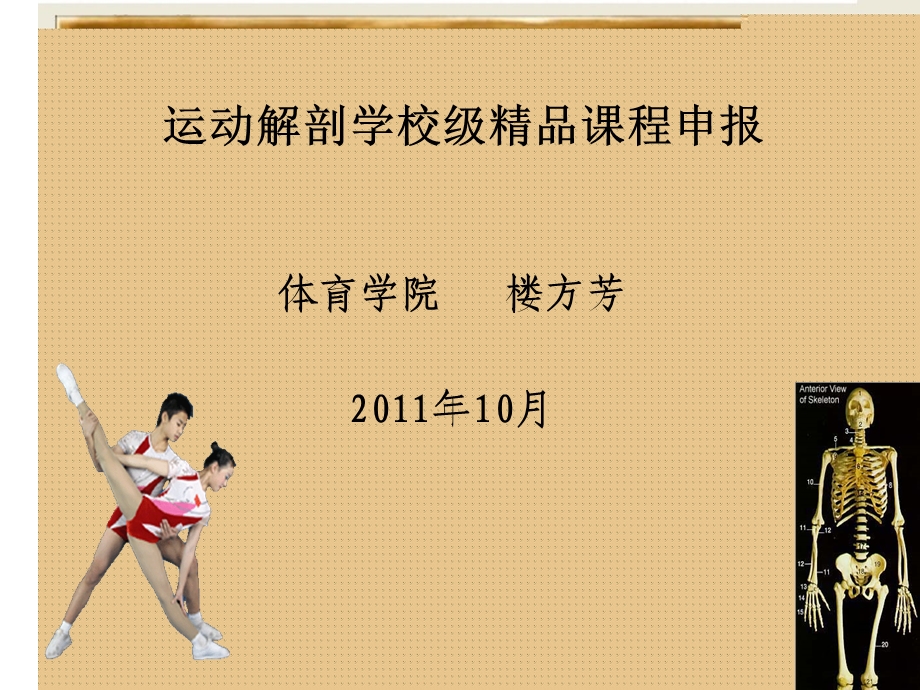 运动解剖学校级精品课程申报.ppt_第1页