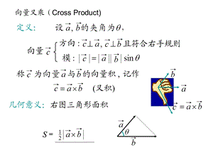 向量叉乘(Cross Product).ppt