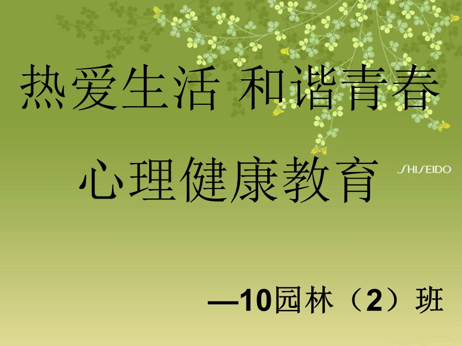 园林2班主题班会.ppt_第1页