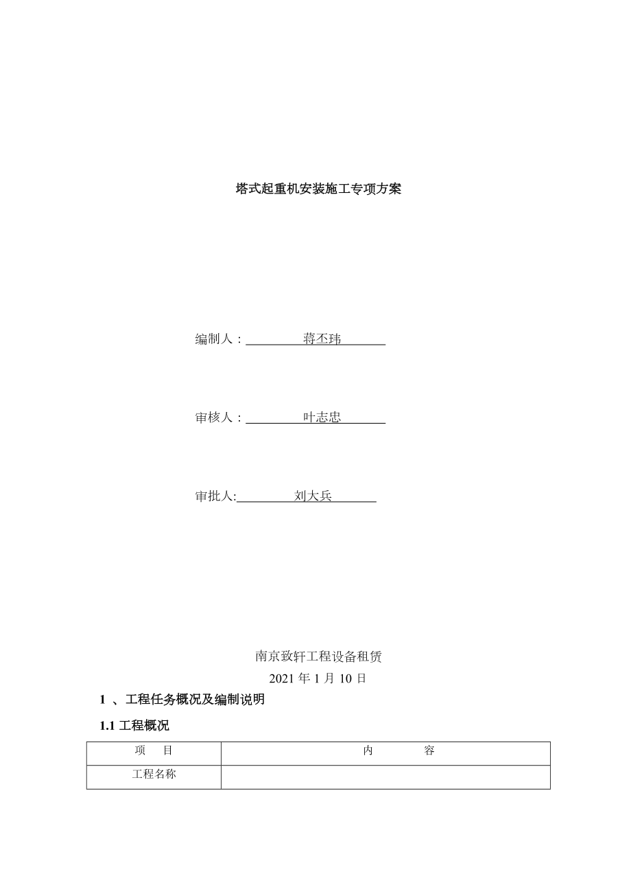 塔吊施工方案(专项方案)正规版.doc_第1页