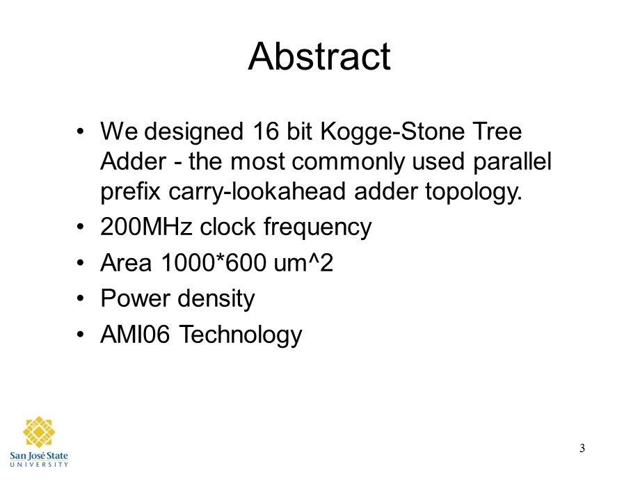 【英文资料】16 BIT KOGGESTONE TREE ADDER.ppt_第3页