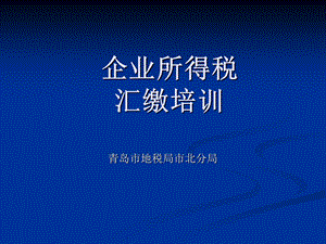 企业所得税汇缴培训.ppt