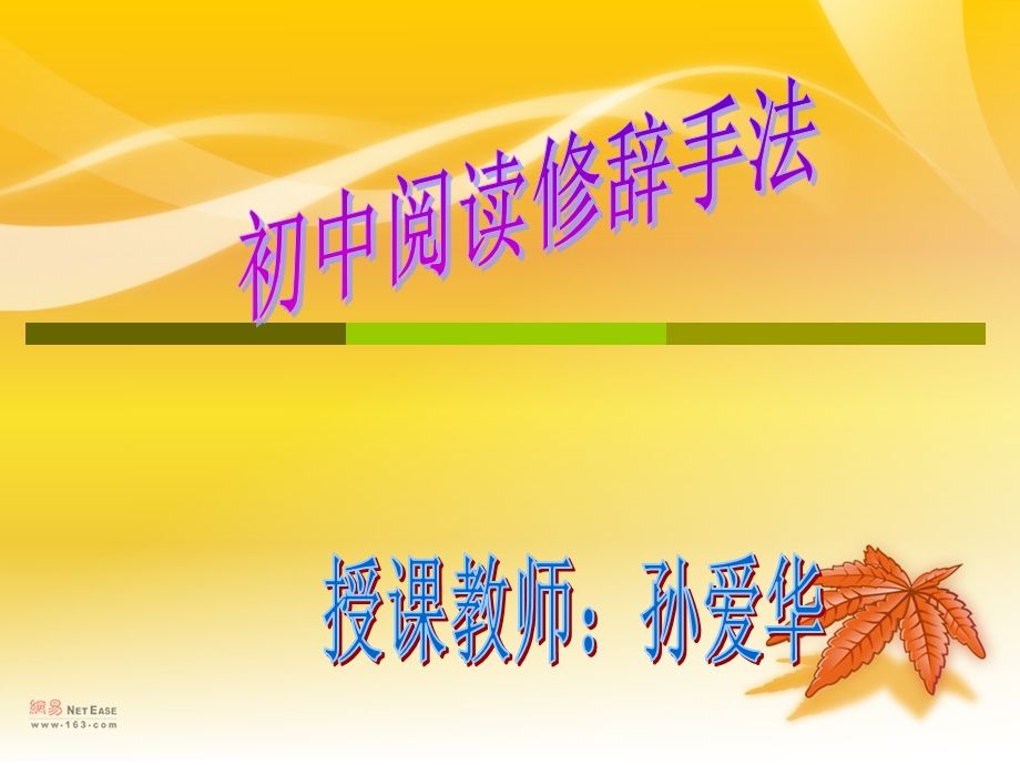 初中阅读修辞手法最新.ppt_第1页