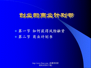 创业的商业计划书.ppt