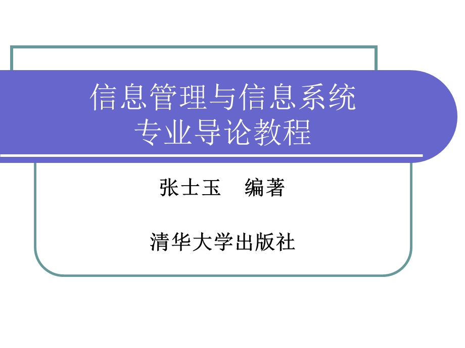 信息管理与信息系统专业导论教程.ppt_第1页