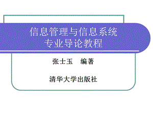 信息管理与信息系统专业导论教程.ppt