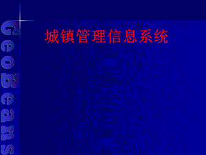 城镇管理信息系统介绍.ppt