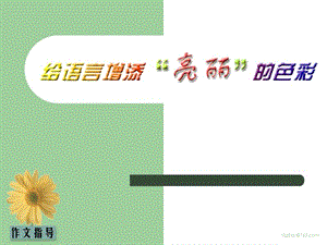 作文讲评给语言增添亮丽的色彩.ppt