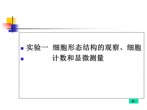 实验一细胞的形态观察和大小测量.ppt