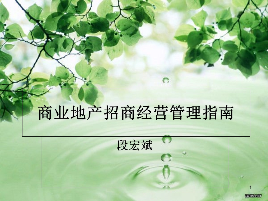 商业地产经营管理指南.ppt_第1页