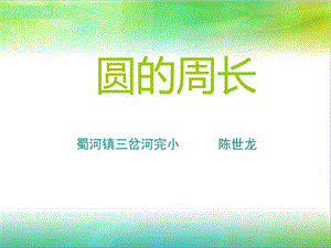 圆的周长PPT .ppt