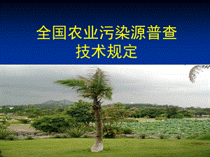 全国农业污染源普查技术规定.ppt