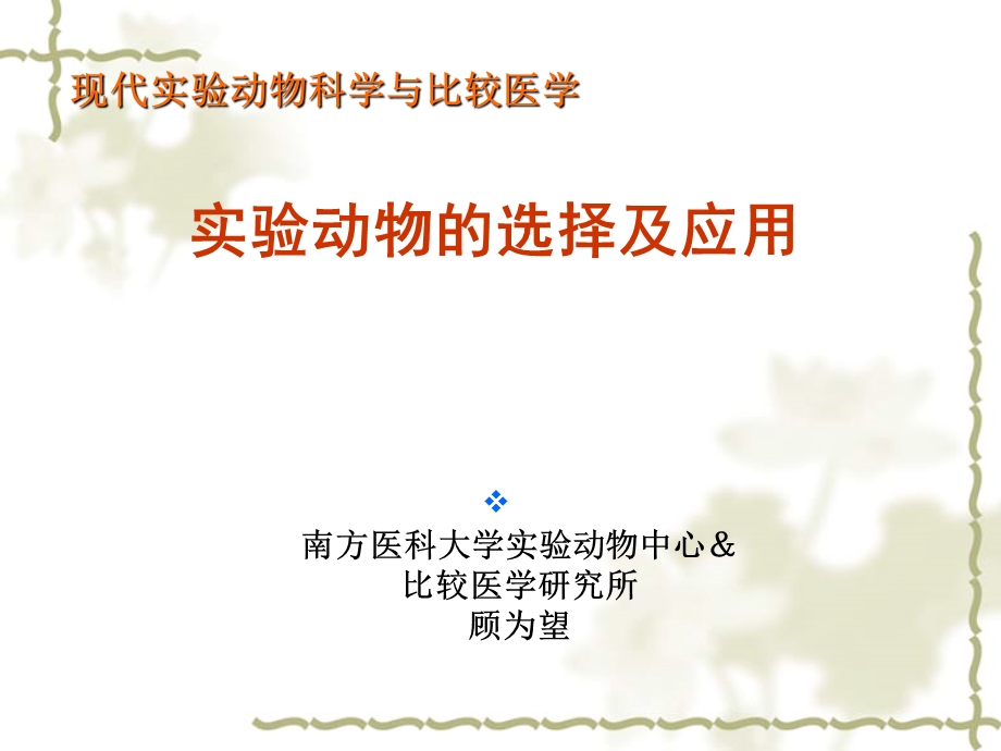 实验动物的选择及应用.ppt_第1页