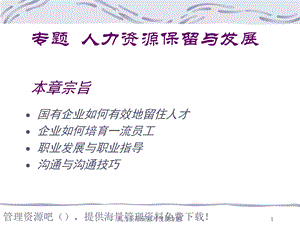 人力资源保留与发展.ppt