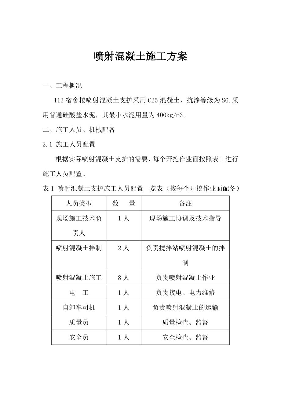 113宿舍楼喷射混凝土施工方案.doc_第2页