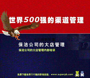 世界500强的渠道管理.ppt