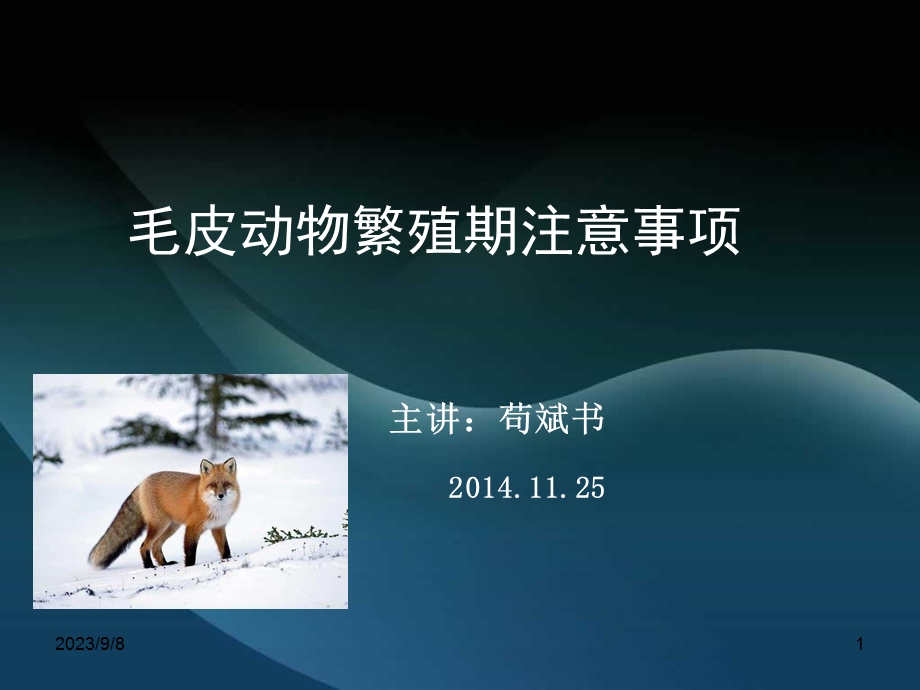 毛皮动物繁殖期ppt课件.ppt_第1页