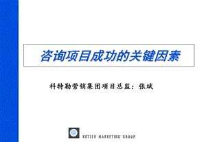 咨询项目成功的关键因素.ppt