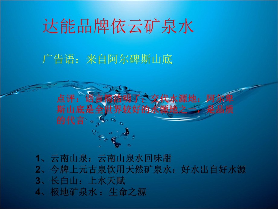 各种品牌水广告的广告语.ppt_第3页