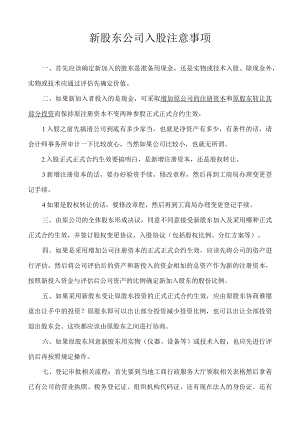 办公文档范本员工持股方案及公司入股注意事项.docx