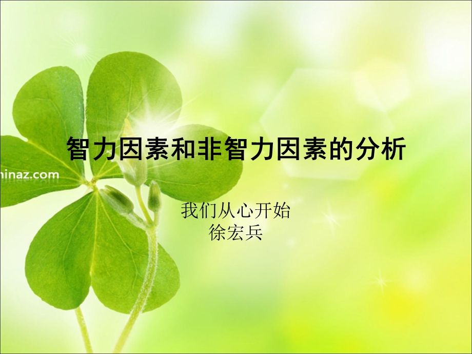 智力因素与非智力因素分析.ppt_第1页