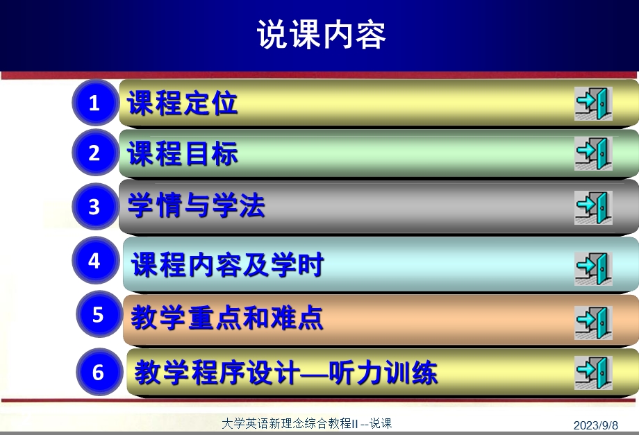 大学英语新理念综合教程II-说课课件来永春.ppt_第2页