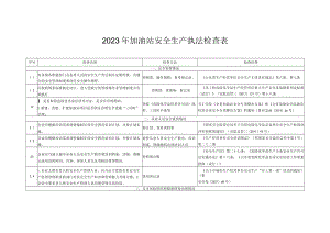 2023年加油站安全生产检查表.docx