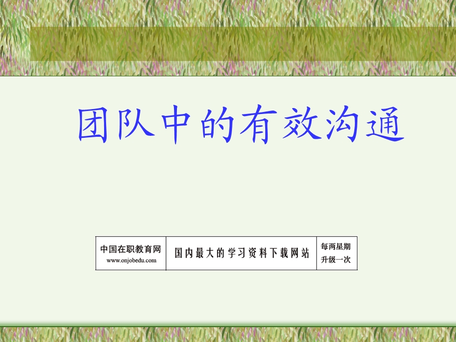 团队中的有效沟通.ppt_第1页