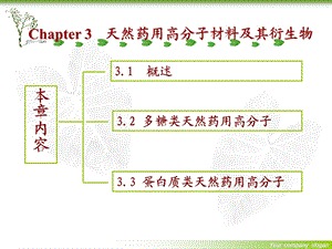 天然药用高分子材料及其衍生物.ppt