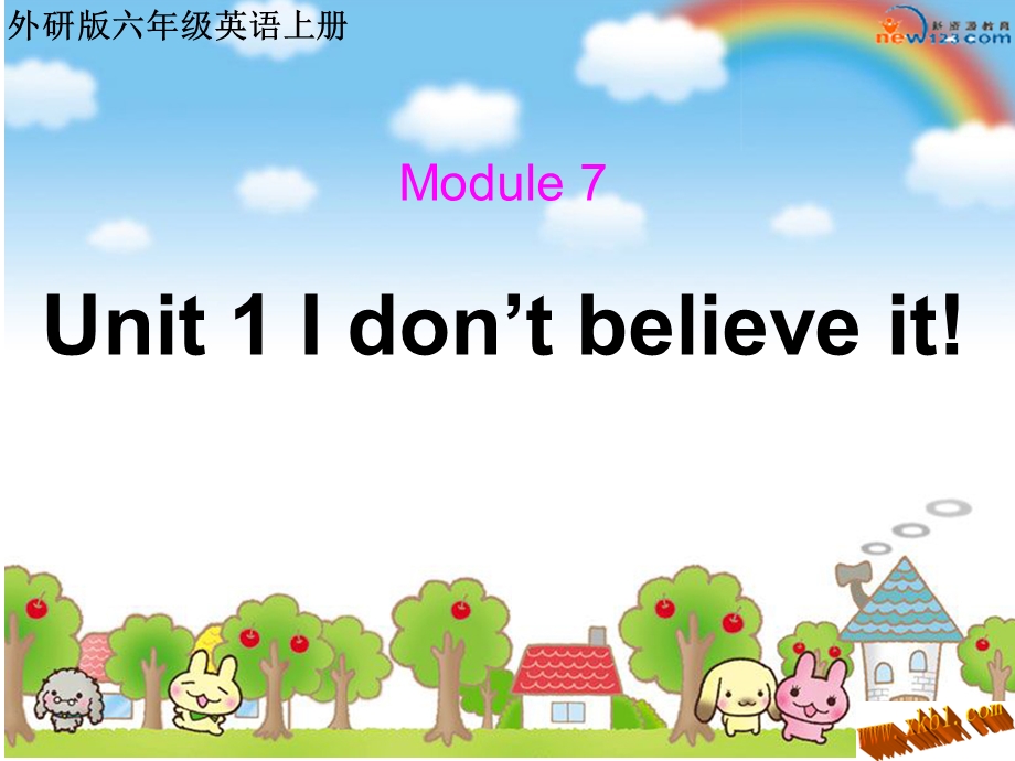 外研版小学六年级英语上册Unit1Idon’tbeliev.ppt_第1页