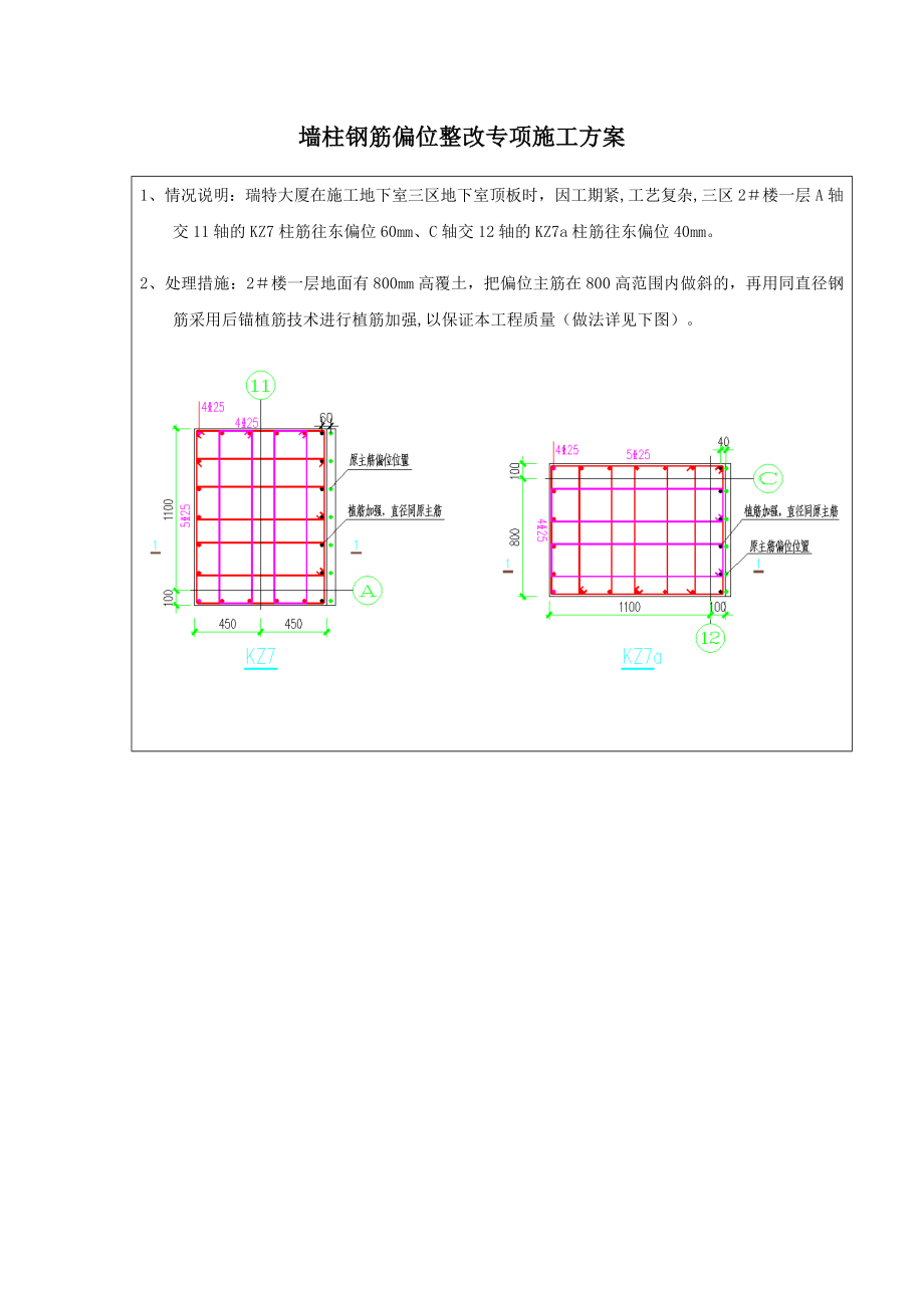 墙柱钢筋偏位植筋专项施工方案正式版.docx_第2页