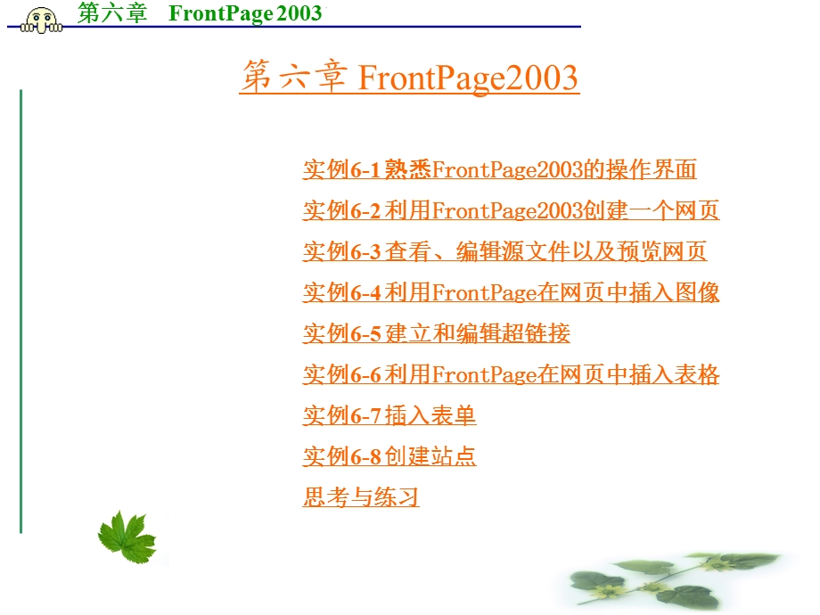 FrontPage2003的教程详细.ppt_第1页